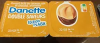Danette double saveur, caramel salé et chocolat
