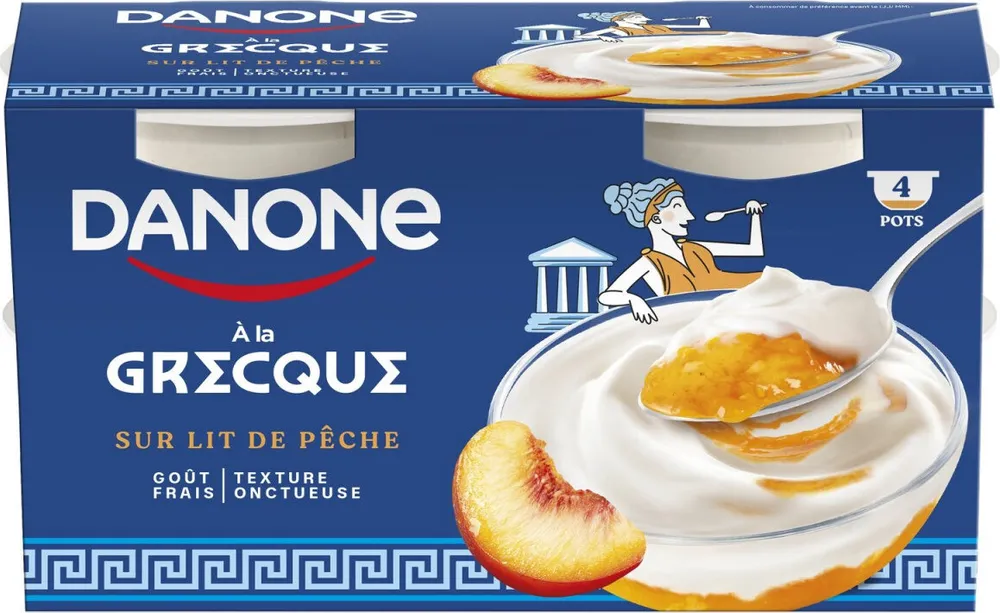 Yaourt à la grecque Lit de pêche