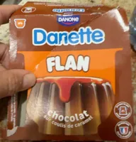 Flan chocolat coulis caramel Danette