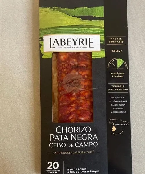 Chorizo pata negra  cebo de campo
