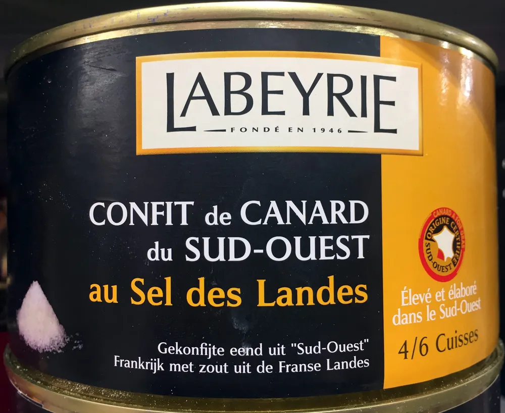 Confit de canard du Sud-Ouest au sel des Landes