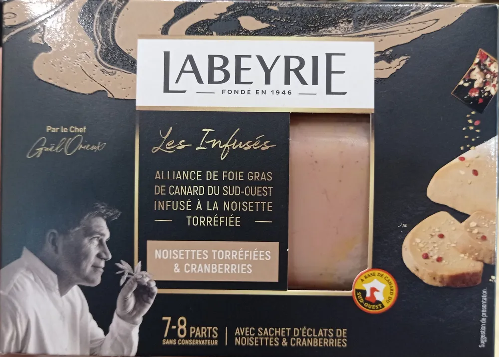 Alliance de foie gras de canard infusé à la noisette