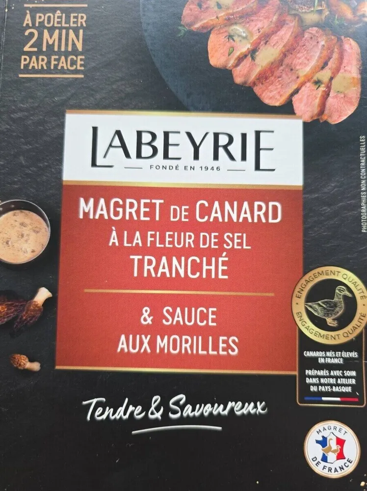 Magret de canard à la fleur de sel & sauce morilles