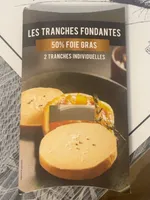 Les tranches fondantes 50% de foie gras