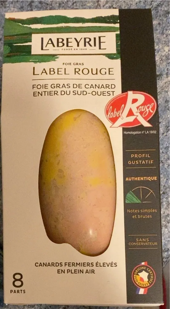 Fois gras de canard entier du sud ouest