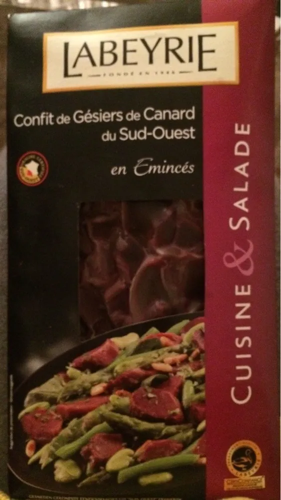 Gésiers de canard Emincés confits
