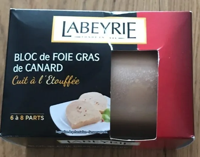 Bloc de foie gras de canard cuit à l'étouffée