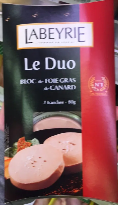 Le duo bloc de foie gras de pato