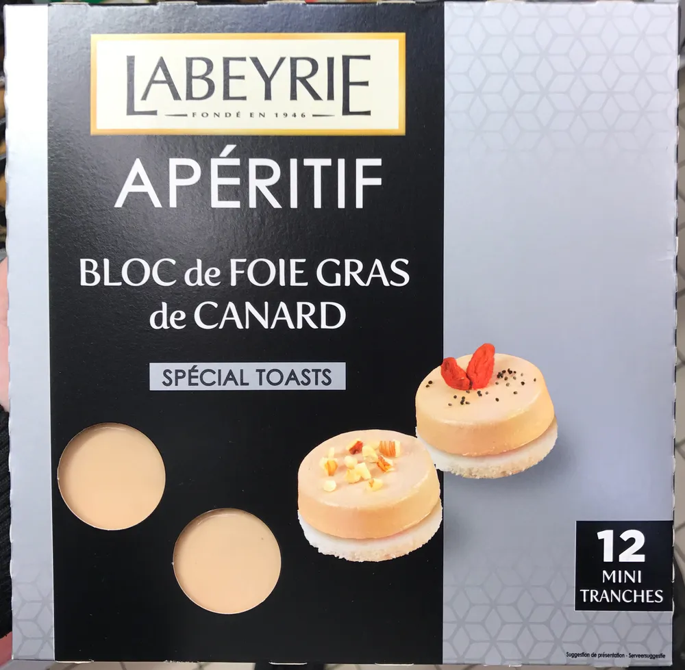 Apéritif Bloc de Foie Gras de Canard spécial Toasts