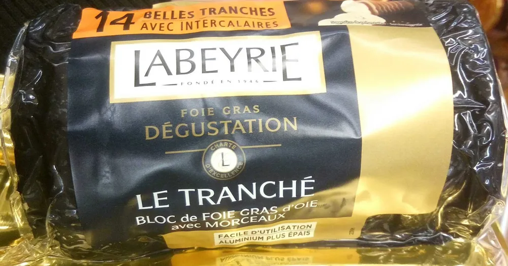 Le Tranché bloc de foie gras d'oie avec morceaux