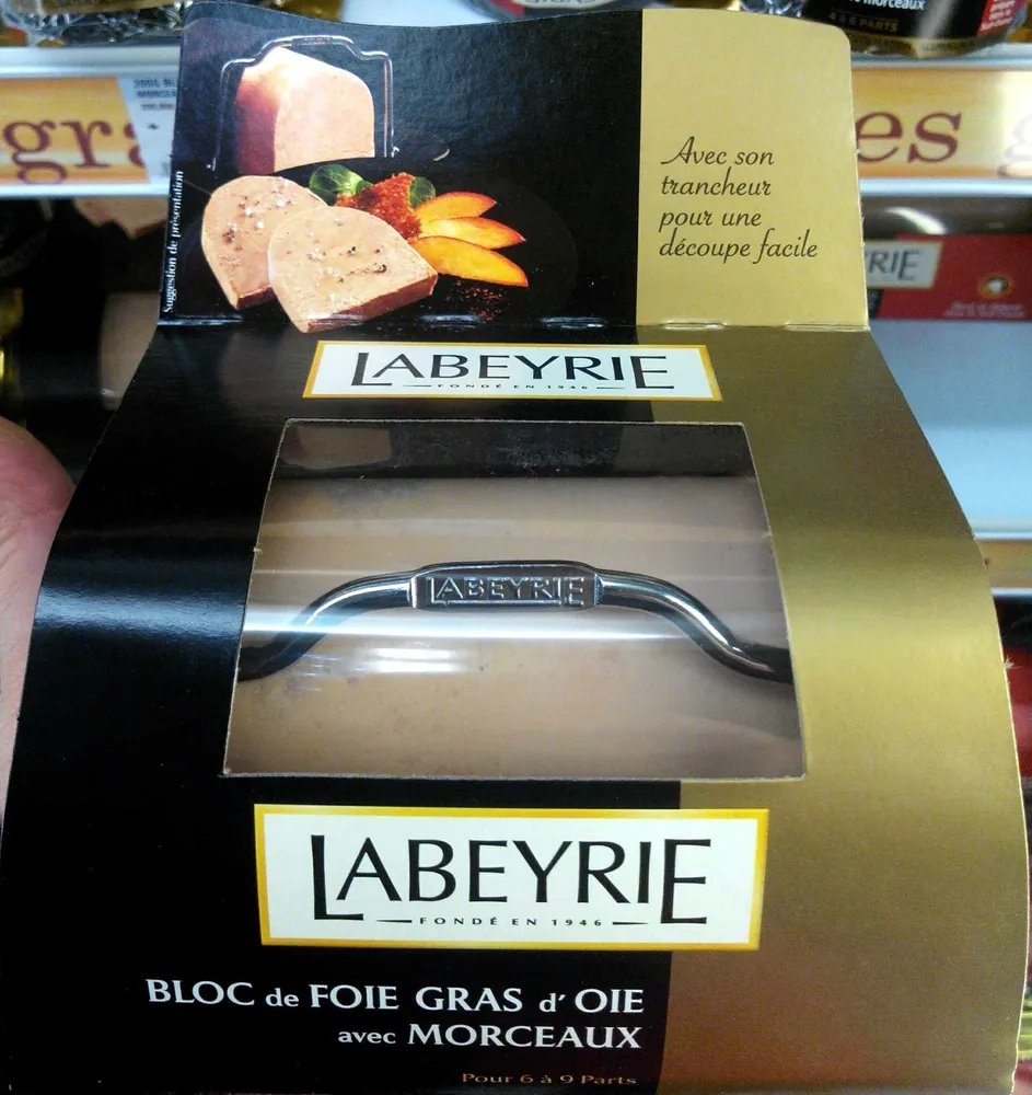 Bloc de foie gras d'oie avec morceaux