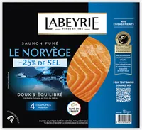 SAUMON ATLANTIQUE FUME AU BOIS DE HETRE -25% SEL