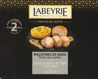 Ballotines de dinde farcies aux morilles & écrasé de pomme de terre et butternut & sauce airelles