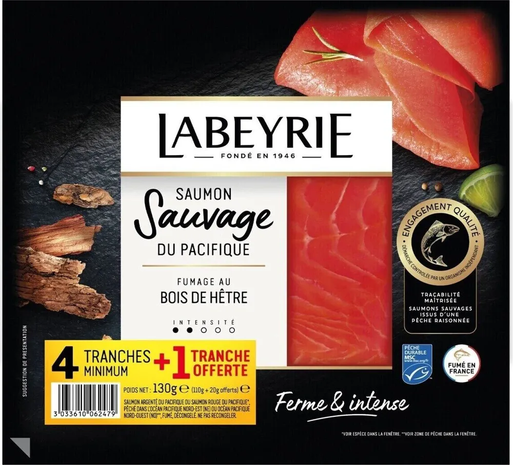 SAUMON FUME SAUVAGE DU PACIFIQUE