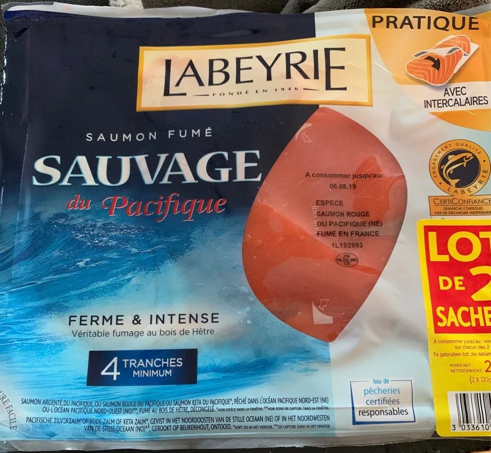 Saumon fumé sauvage du Pacifique