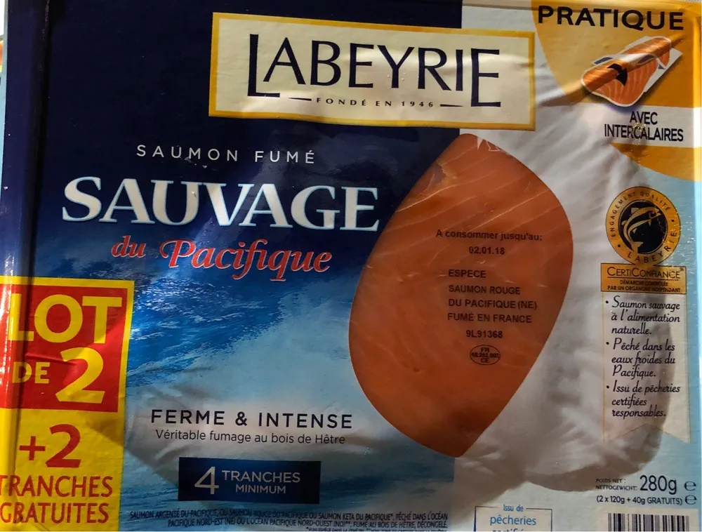 Saumon Fume Sauvage du Pacifique