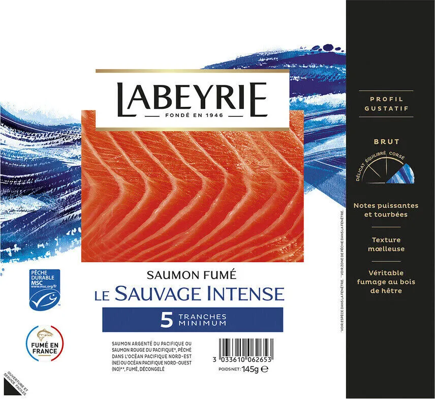 Saumon fumé sauvage du pacifiqe