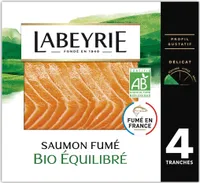 SAUMON ATLANTIQUE BIO FUME 4 TRANCHES