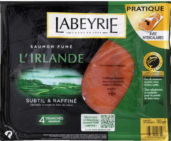 Saumon fumé irlande 4 tranches