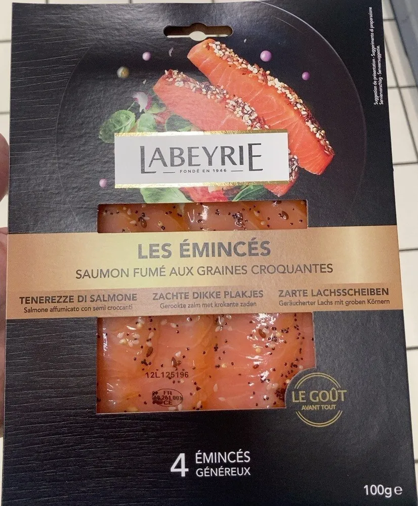 Saumon fumé aux graines croquantes
