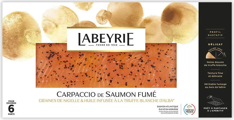 Carpaccio Saumon Norvège Fumé, Huile de truffe