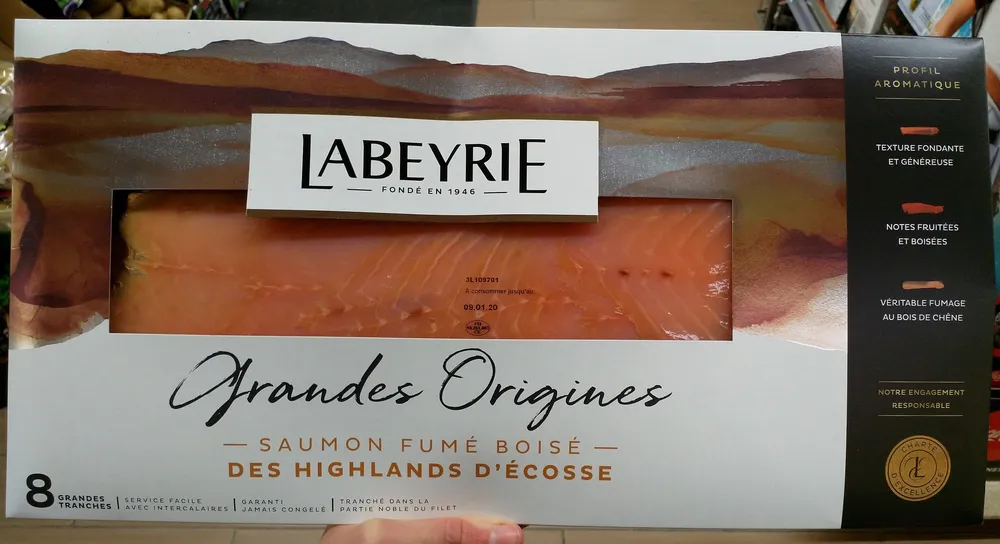 Saumon fumé boisé d'Ecosse