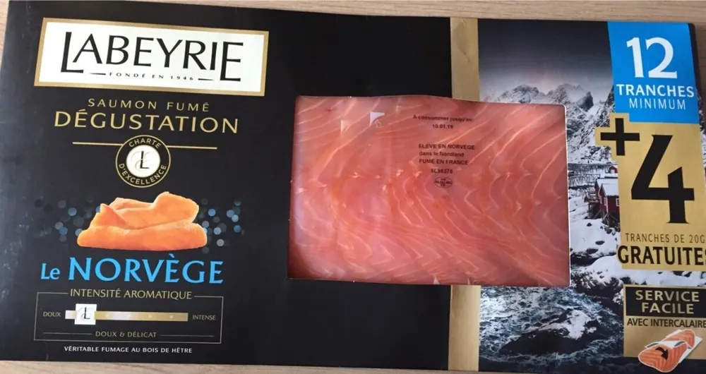 Saumon fumé dégustation le Norvège