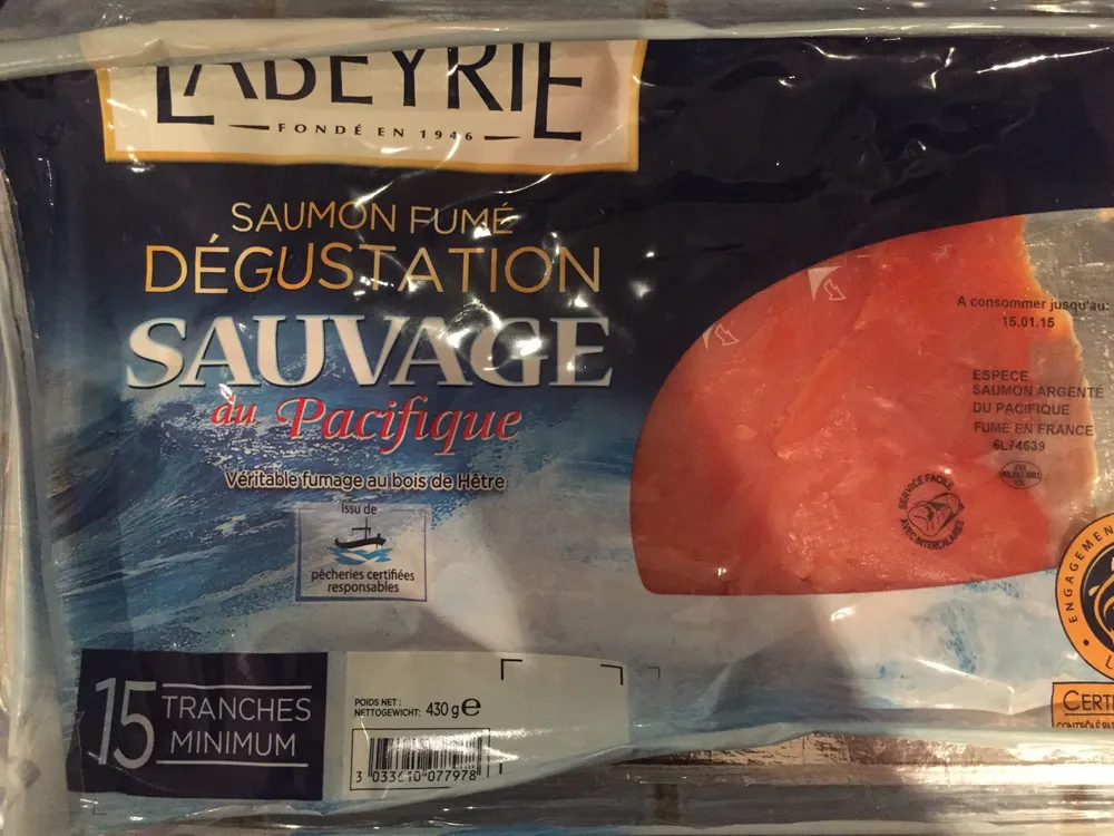 Saumon fumé sauvage du Pacifique