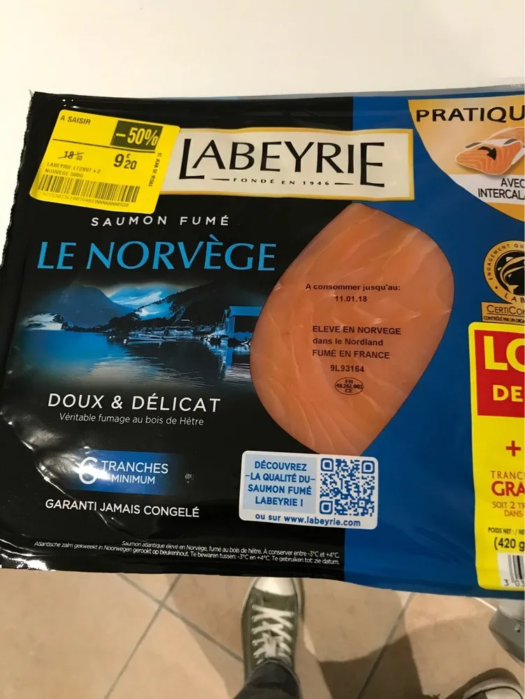 Saumon fumé le Norvège