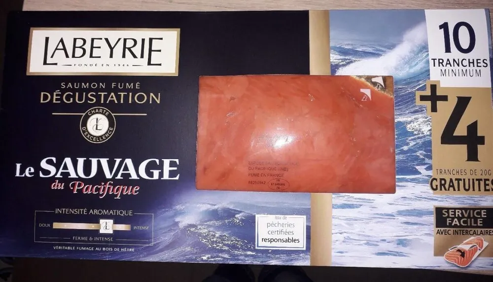 Saumon fumé le sauvage du Pacifique