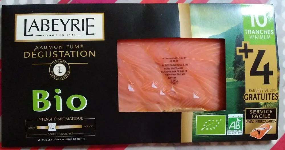 Saumon fumé dégustation bio