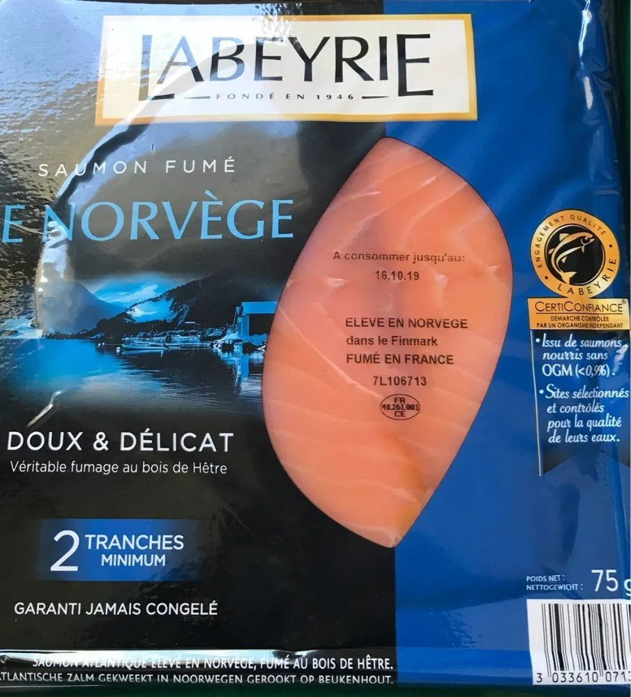 Saumon fumé Le Norvège