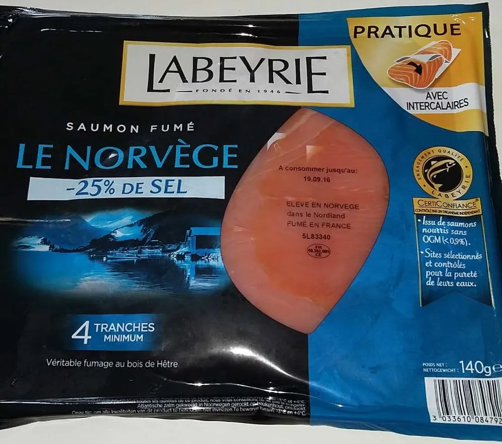 Le Norvège -25% sel
