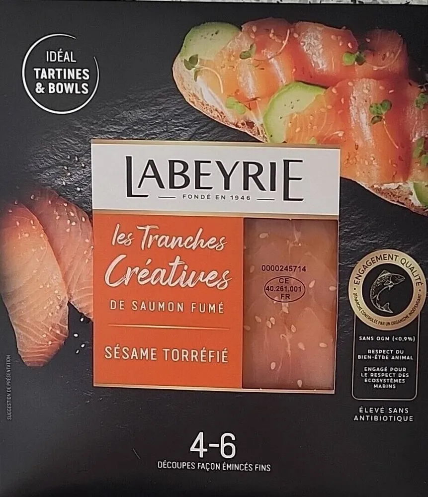 Les Tranches Créatives de Saumon Fumé Sésame Torréfié