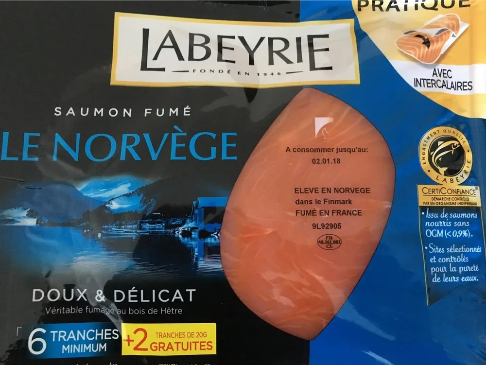 Saumon fumé Le Norvège