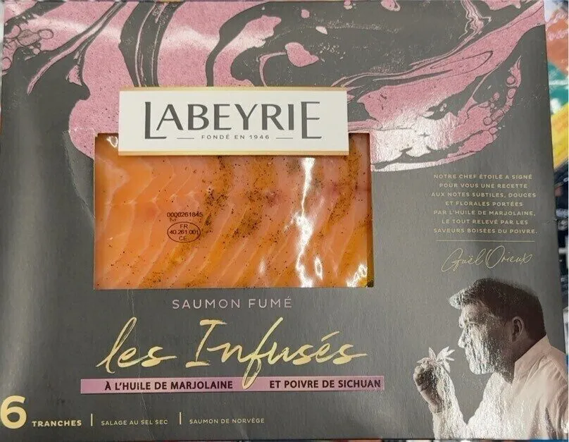 Saumon fumé Les Infusés à l'huile de marjolaine et poivre de Sichuan
