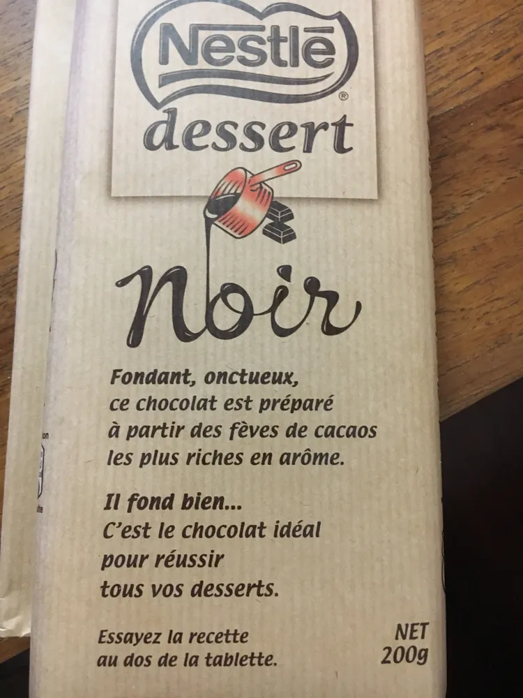 Chocolat Noir Pâtissier Dessert Nestlé