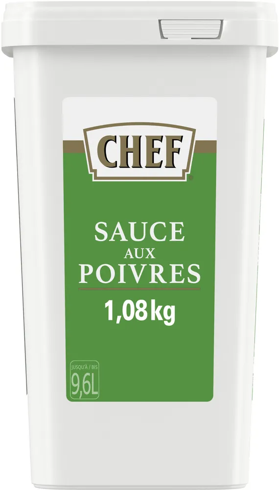 CHEF Sauce aux Poivres - Boîte de 1,08 kg jusqu'à 9,6 L