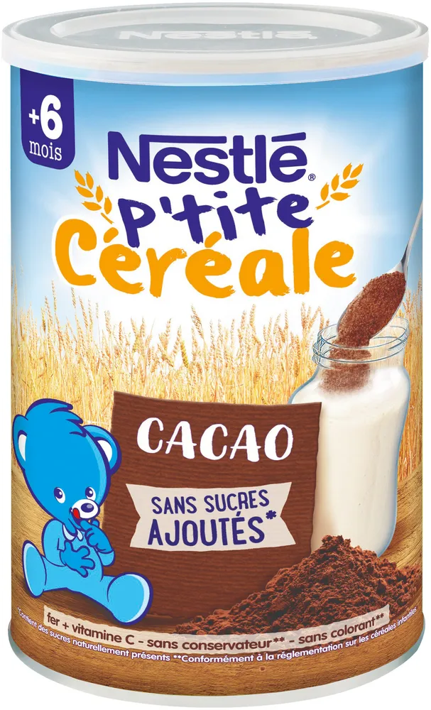NESTLE P'TITE CEREALE Cacao - Boîte 400g- Dès 6 mois