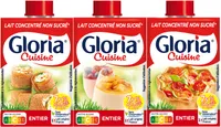 GLORIA Lait concentré non sucré entier briquettes 3x20cl