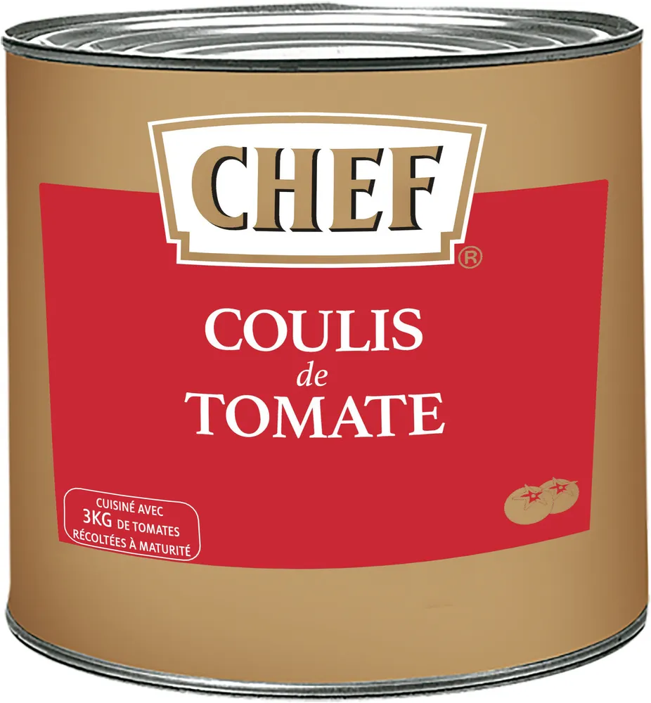 Coulis de Tomate CHEF - Boîte de 2,5 kg (appertisé)