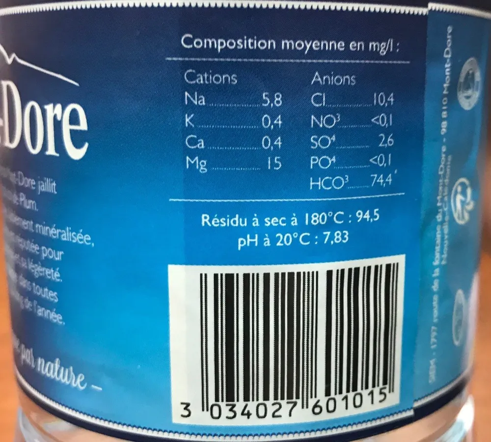 Eau de source naturelle