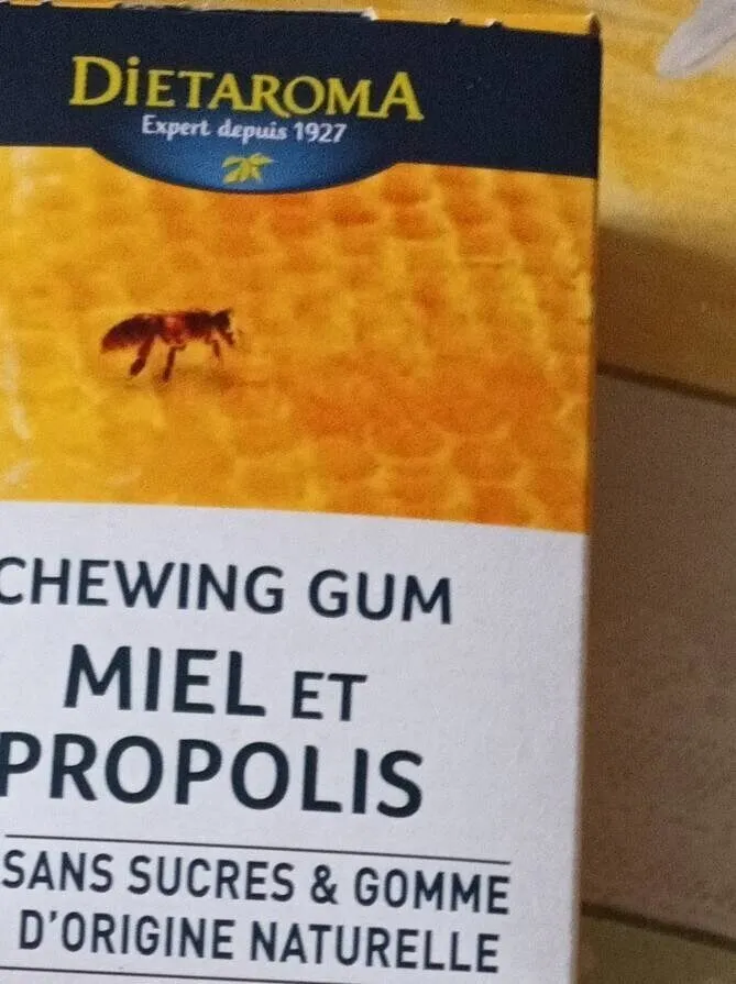 Chewing gum miel et propolis
