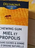 Chewing gum miel et propolis