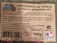 Chiffonade de jambon au piment d'espelette