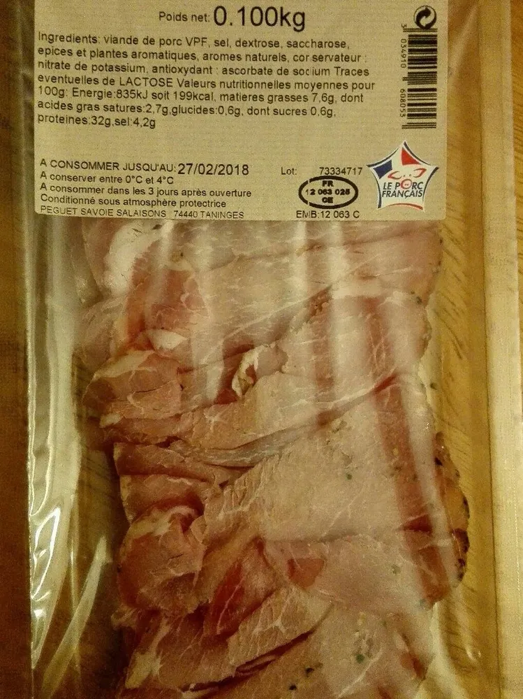 Chiffonnade viande séchée de montagne