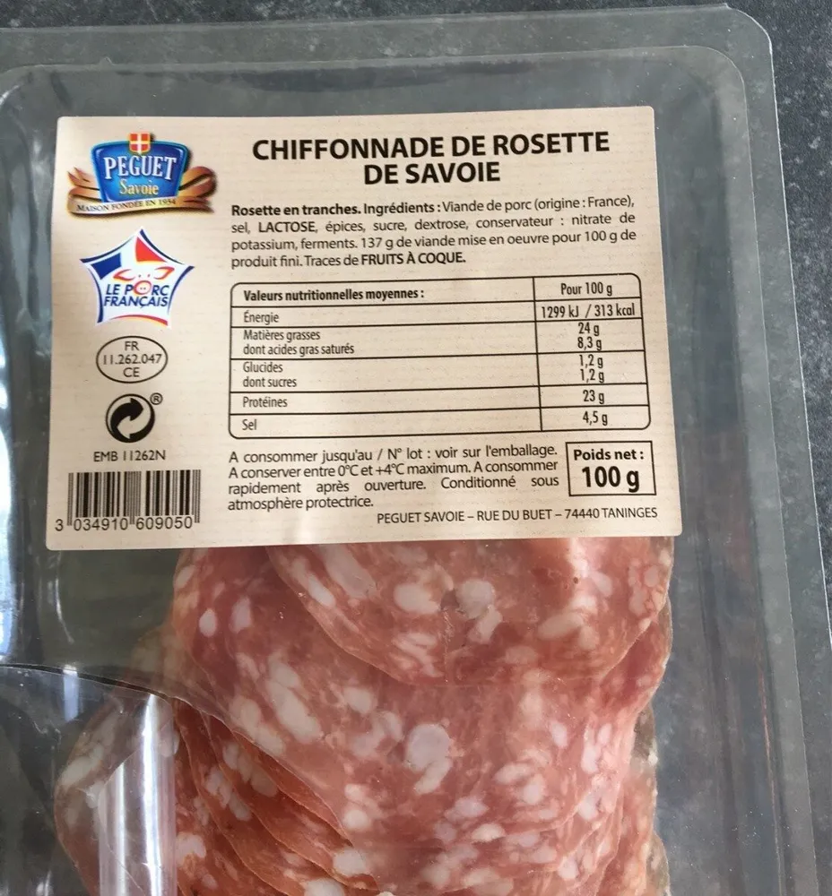 Chiffonnade rosette de Savoie