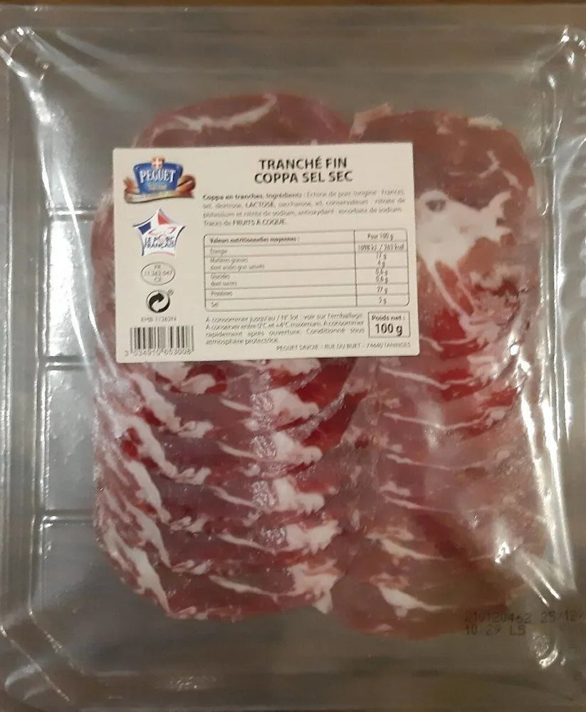 Tranché fin coppa sel sec