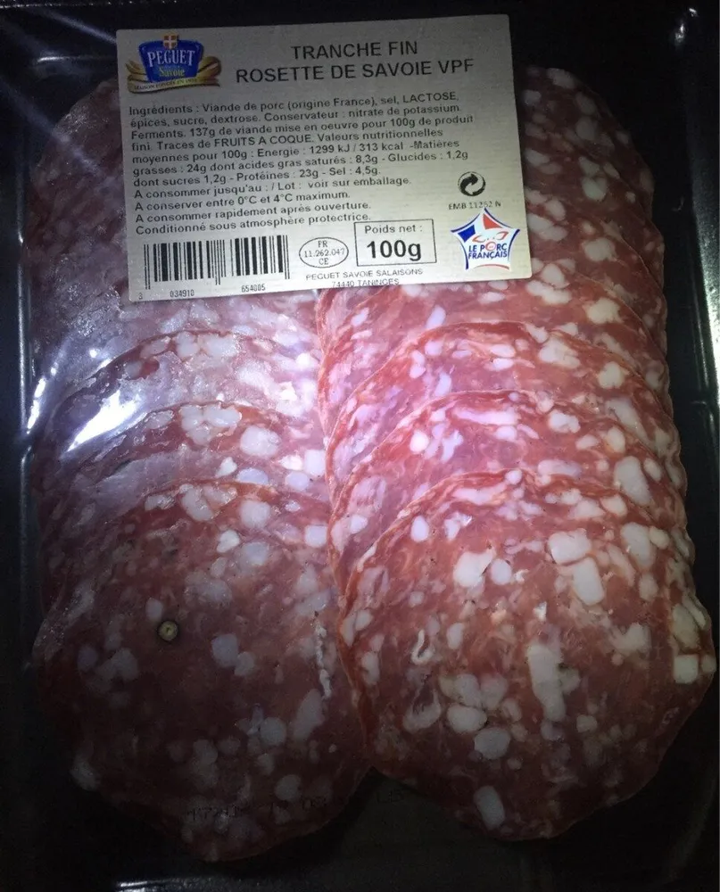 Tranche fin rosette de savoie vpf
