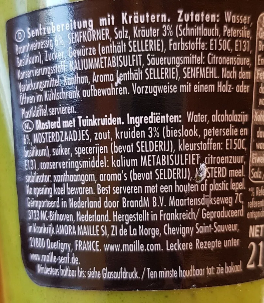 Maille Senf Mit Kräuter